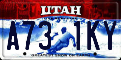 UT license plate A731KY