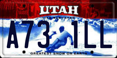 UT license plate A731LL