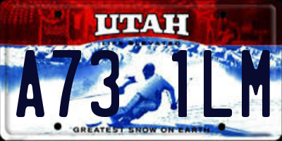 UT license plate A731LM