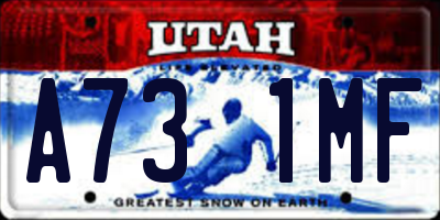 UT license plate A731MF