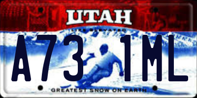 UT license plate A731ML