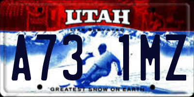 UT license plate A731MZ