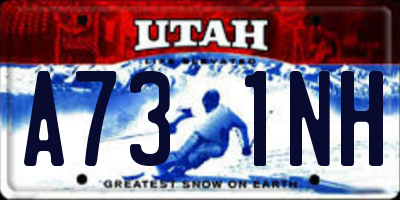 UT license plate A731NH