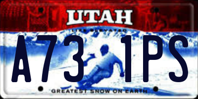UT license plate A731PS