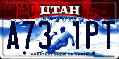 UT license plate A731PT