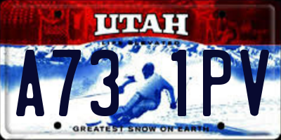 UT license plate A731PV