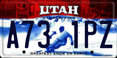 UT license plate A731PZ