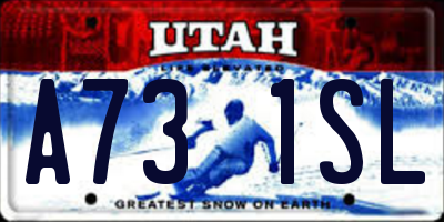 UT license plate A731SL