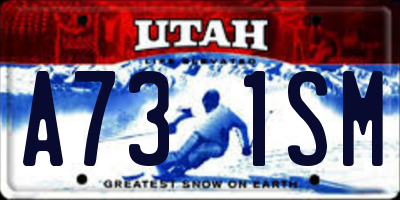 UT license plate A731SM