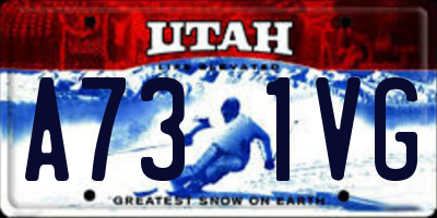 UT license plate A731VG