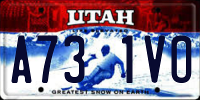 UT license plate A731VO