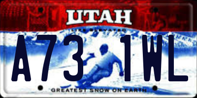UT license plate A731WL