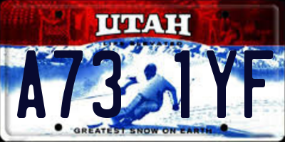 UT license plate A731YF