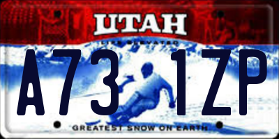 UT license plate A731ZP