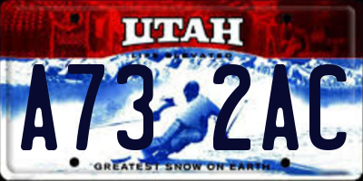 UT license plate A732AC
