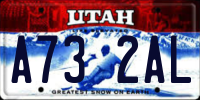 UT license plate A732AL