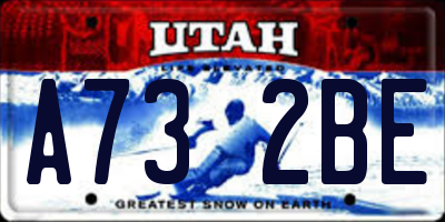UT license plate A732BE