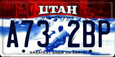 UT license plate A732BP