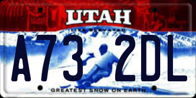 UT license plate A732DL