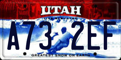 UT license plate A732EF