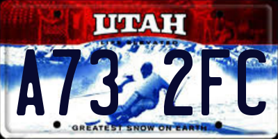 UT license plate A732FC