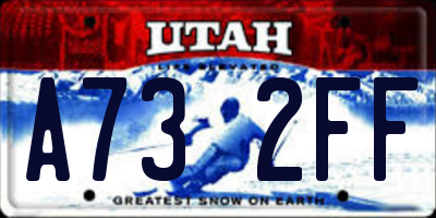 UT license plate A732FF