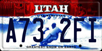 UT license plate A732FI
