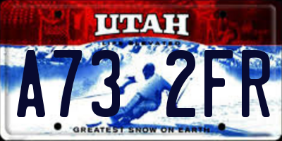 UT license plate A732FR