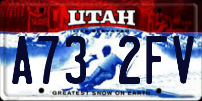 UT license plate A732FV