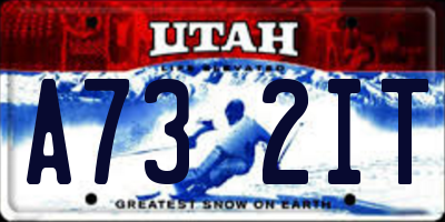 UT license plate A732IT