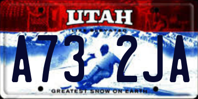 UT license plate A732JA