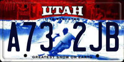 UT license plate A732JB