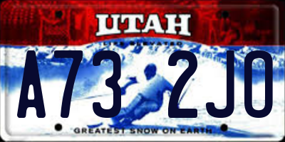 UT license plate A732JO
