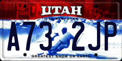 UT license plate A732JP