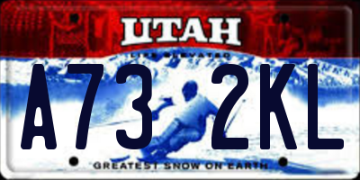 UT license plate A732KL