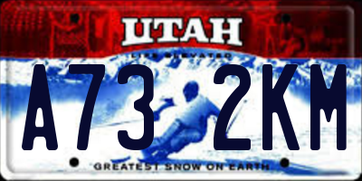 UT license plate A732KM