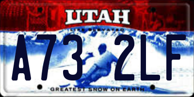 UT license plate A732LF