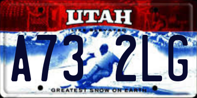 UT license plate A732LG