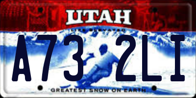 UT license plate A732LI