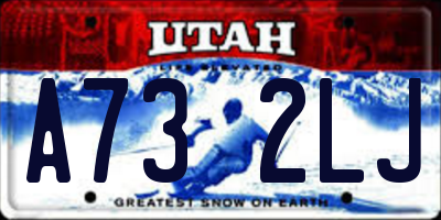 UT license plate A732LJ