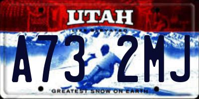 UT license plate A732MJ