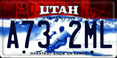 UT license plate A732ML