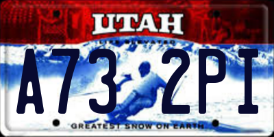 UT license plate A732PI