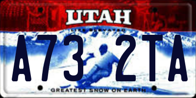 UT license plate A732TA