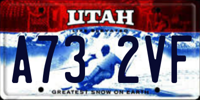 UT license plate A732VF