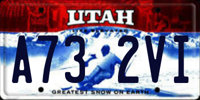 UT license plate A732VI