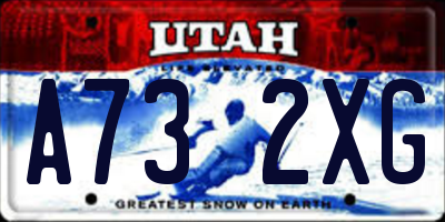 UT license plate A732XG