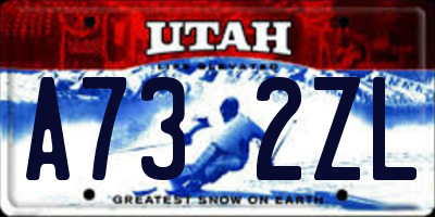 UT license plate A732ZL