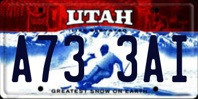 UT license plate A733AI