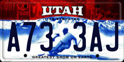 UT license plate A733AJ